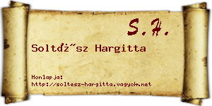 Soltész Hargitta névjegykártya
